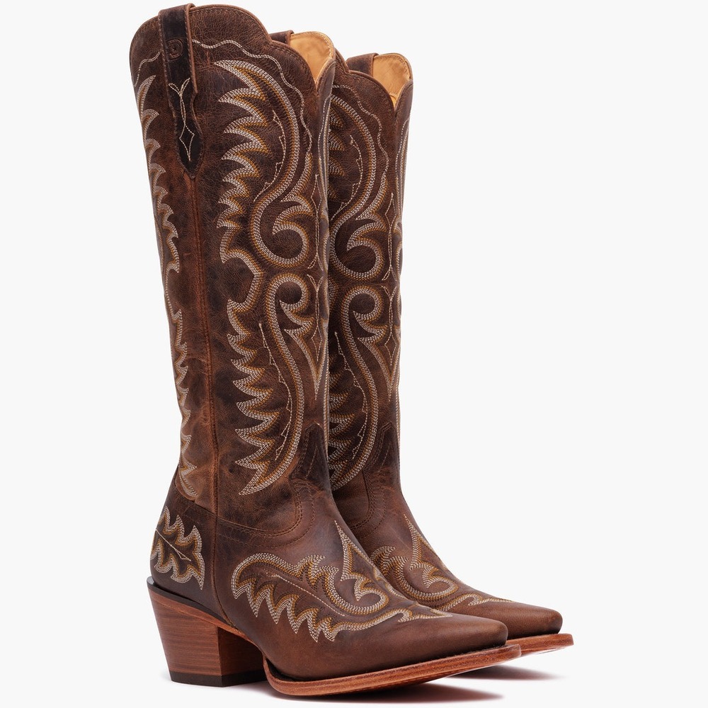 NEW Durango Crush Tall Western Cowboy Boots Driftwood Snip Toe Leather Boots 8.5